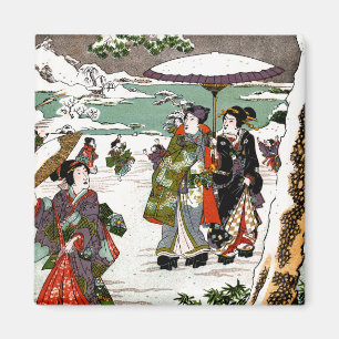 Japanese Snowscape Magnet