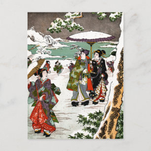 Japanese Snowscape Postcard