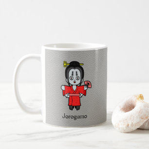 Japanese Spider Lady Jorogumo: Cartoon Yokai Coffee Mug