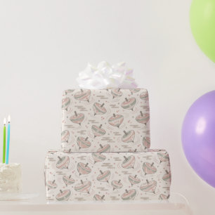 Japanese Spinning Tops Pastel Pattern Wrapping Pap Paper