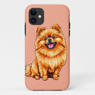  Japanese Spitz Dog Cute Yellow Puppy Pet Design iPhone 11 Case