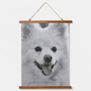 Japanese Spitz Hanging Tapestry