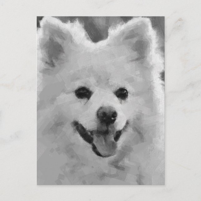 Japanese Spitz Holiday Postcard (Front)