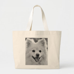 Japanese Spitz Large Tote Bag