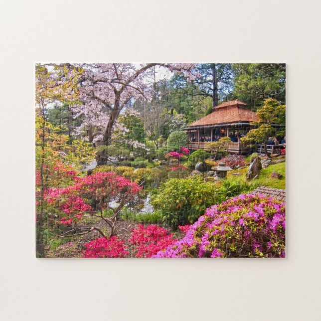 Japanese Spring Garden Jigsaw Puzzle (Horizontal)
