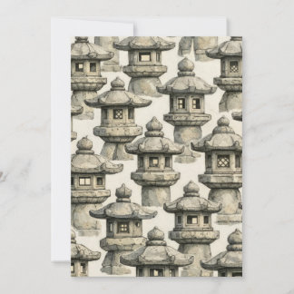 Japanese Stone Lantern Garden Invitation