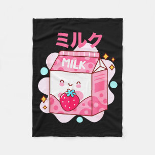 Japanese Strawberry Milk - Nk Strawberry Milk Shak Fleece Blanket