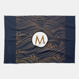 Japanese Style Accent Personalized Tea Towel