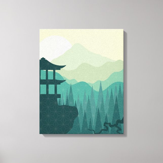 Japanese Style Art Canvas Print (Front)