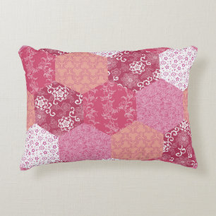 Japanese Style Patchwork Pattern Design Accent Pillow