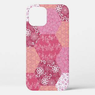 Japanese Style Patchwork Pattern Design iPhone 12 Case