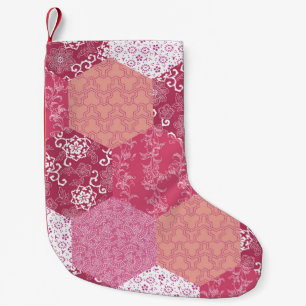 Japanese Style Patchwork Pattern Design Small Christmas Stocking