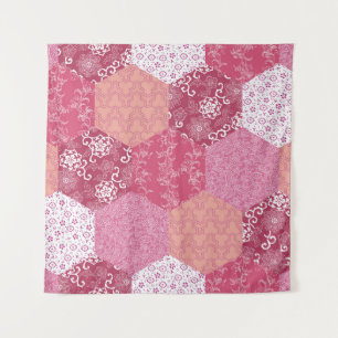 Japanese Style Patchwork Pattern Design Tapestry