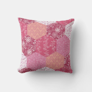 Japanese Style Patchwork Pattern Design Throw Pillow
