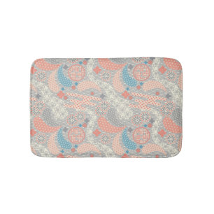 Japanese style pattern. Illustration. Bath Mat