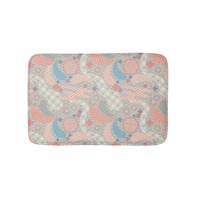 Japanese style pattern. Illustration. Bath Mat (Front)