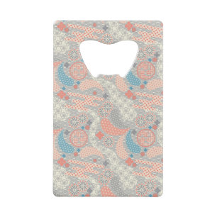 Japanese style pattern. Illustration. Wallet Bottle Opener