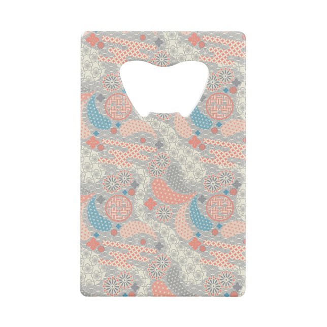 Japanese style pattern. Illustration. Wallet Bottle Opener (Front)
