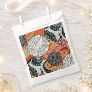Japanese style pattern with balls and swirls favour bag