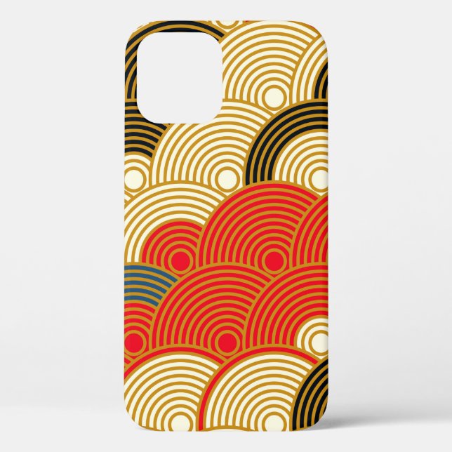 Japanese style scales waves seamless pattern in re Case-Mate iPhone case (Back)