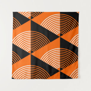 Japanese style seamless pattern with triangles and tapestry