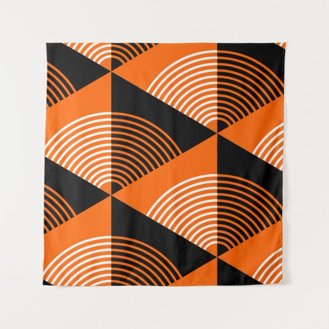 Japanese style seamless pattern with triangles and tapestry (Front)