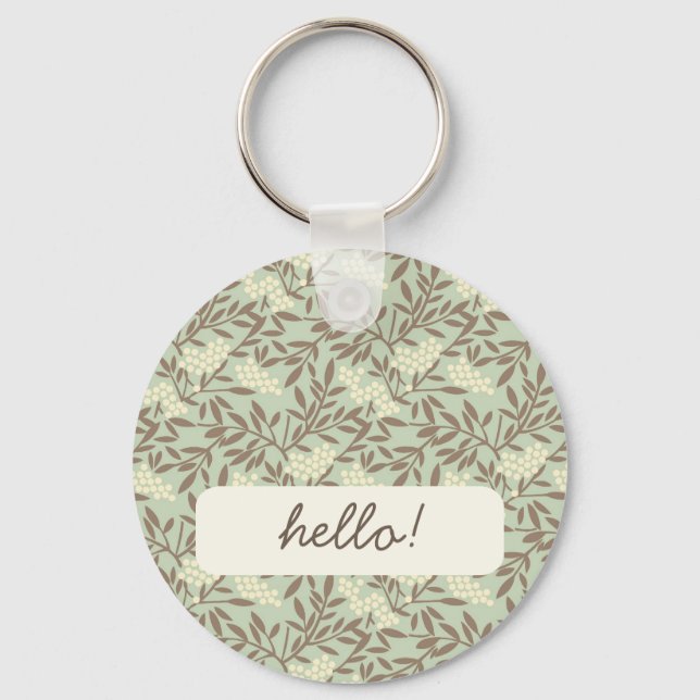 Japanese Style Vine pattern Keychain (Front)