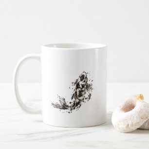 Japanese Sumi-e Koi Fish Coffee Mug