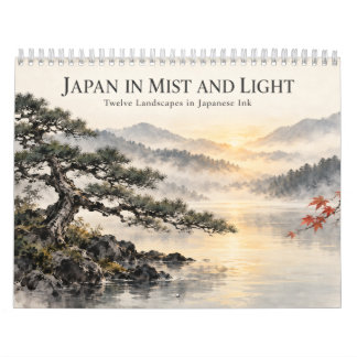 Japanese Sumi-e Landscapes in Mist and Light Calendar