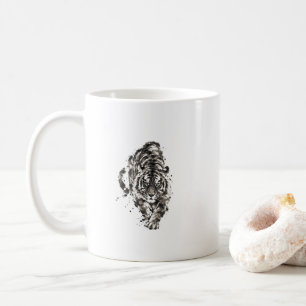 Japanese Sumi-e Tiger Coffee Mug