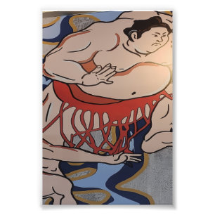 Japanese Sumo Wrestler Art Photo Print