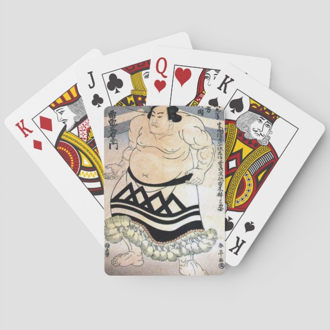 Japanese sumo-wrestler Playing Cards (Back)
