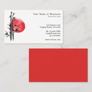Japanese Sun and Bamboo Business Card