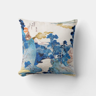Japanese Sunrise Landscape, Kuniyoshi, Ukiyo-e Throw Pillow