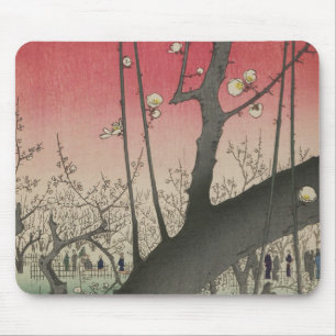 Japanese sunrise sunset plum estate trees mouse pad