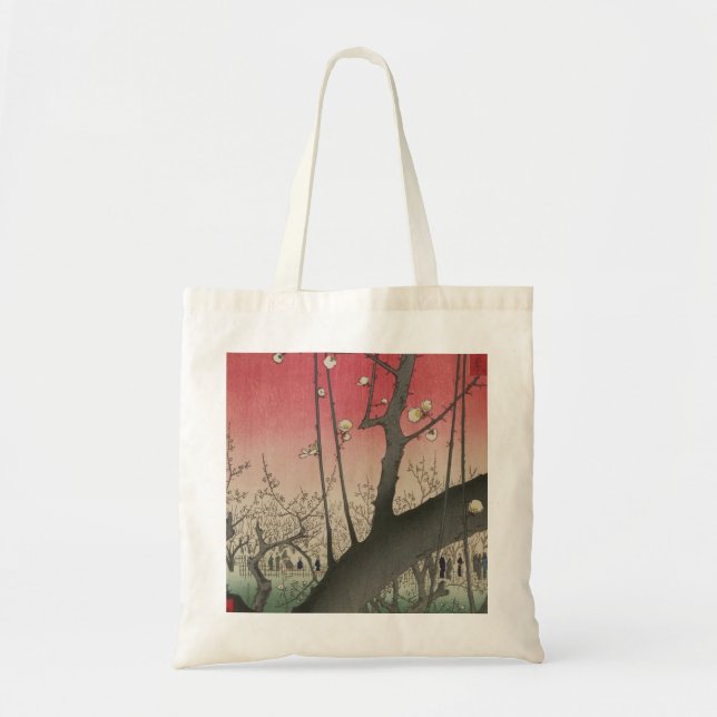 Japanese sunrise sunset plum estate trees tote bag (Front)