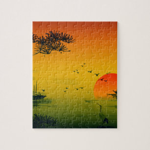 Japanese Sunset Jigsaw Puzzle