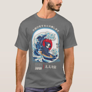 Japanese Surfing Grim Reaper Tokyo Streetwear Surf T-Shirt