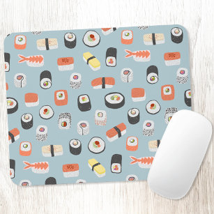 Japanese Sushi Food Art Pattern Mouse Pad