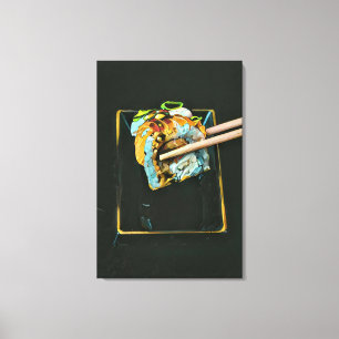 Japanese sushi lover gift canvas print