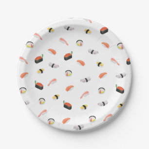 Japanese Sushi Pattern Paper Plate