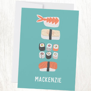 Japanese Sushi Personalized Card