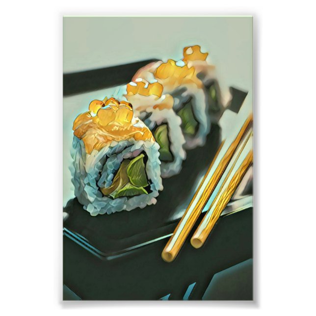 Japanese sushi photo print (Front)