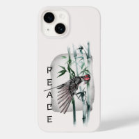 Japanese Swallow Bird and Bamboo Tree Art