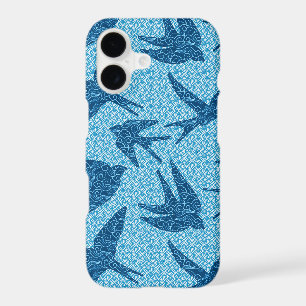 Japanese Swallow in Flight, Cobalt and Pale Blue
