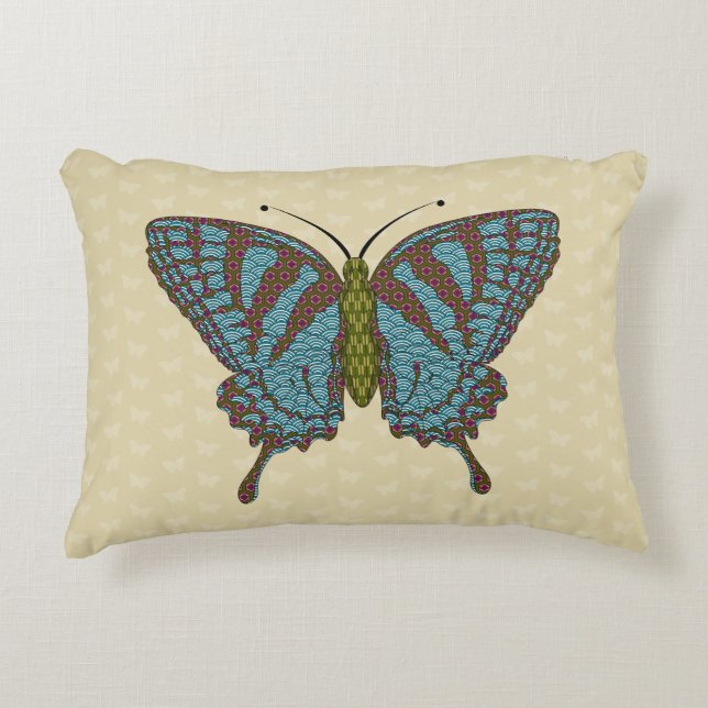 Japanese Swallowtail Accent Pillow (Front)