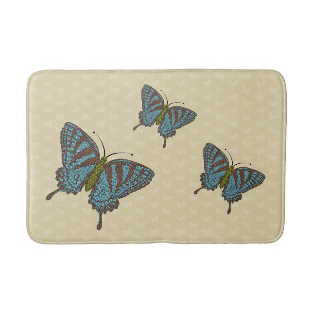 Japanese Swallowtail Bath Mat (Front)