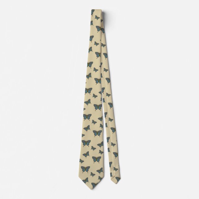 Japanese Swallowtail Men's Neck Tie (Front)