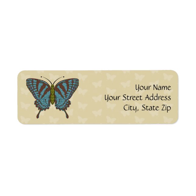 Japanese Swallowtail Return Address Label (Front)