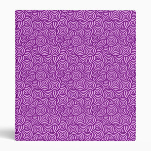 Japanese swirl pattern - orchid pink and purple binder